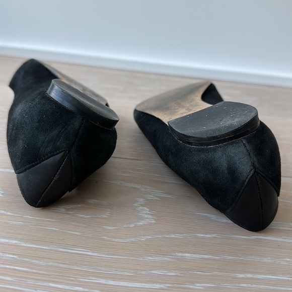 Chic Black suede Sam Edelman pointed toe flats - Picture 8 of 10
